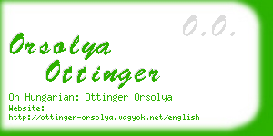 orsolya ottinger business card